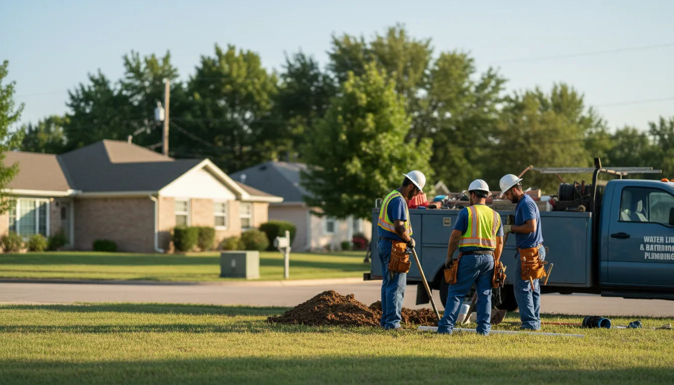 Residential water line and bathroom plumbing service in Wamego, KS